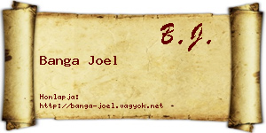 Banga Joel névjegykártya